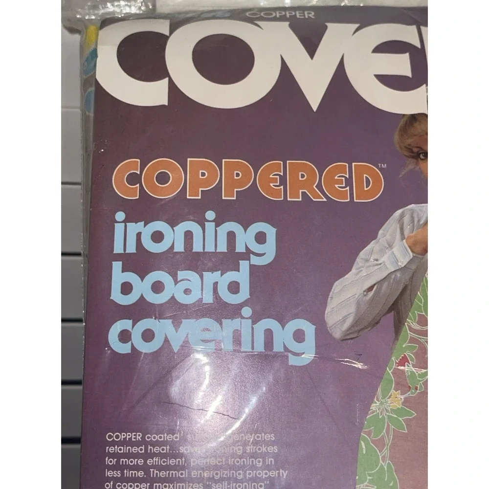 Vintage Ironies Copper Coverply Ironing Board Cover Tropical Design New NOS